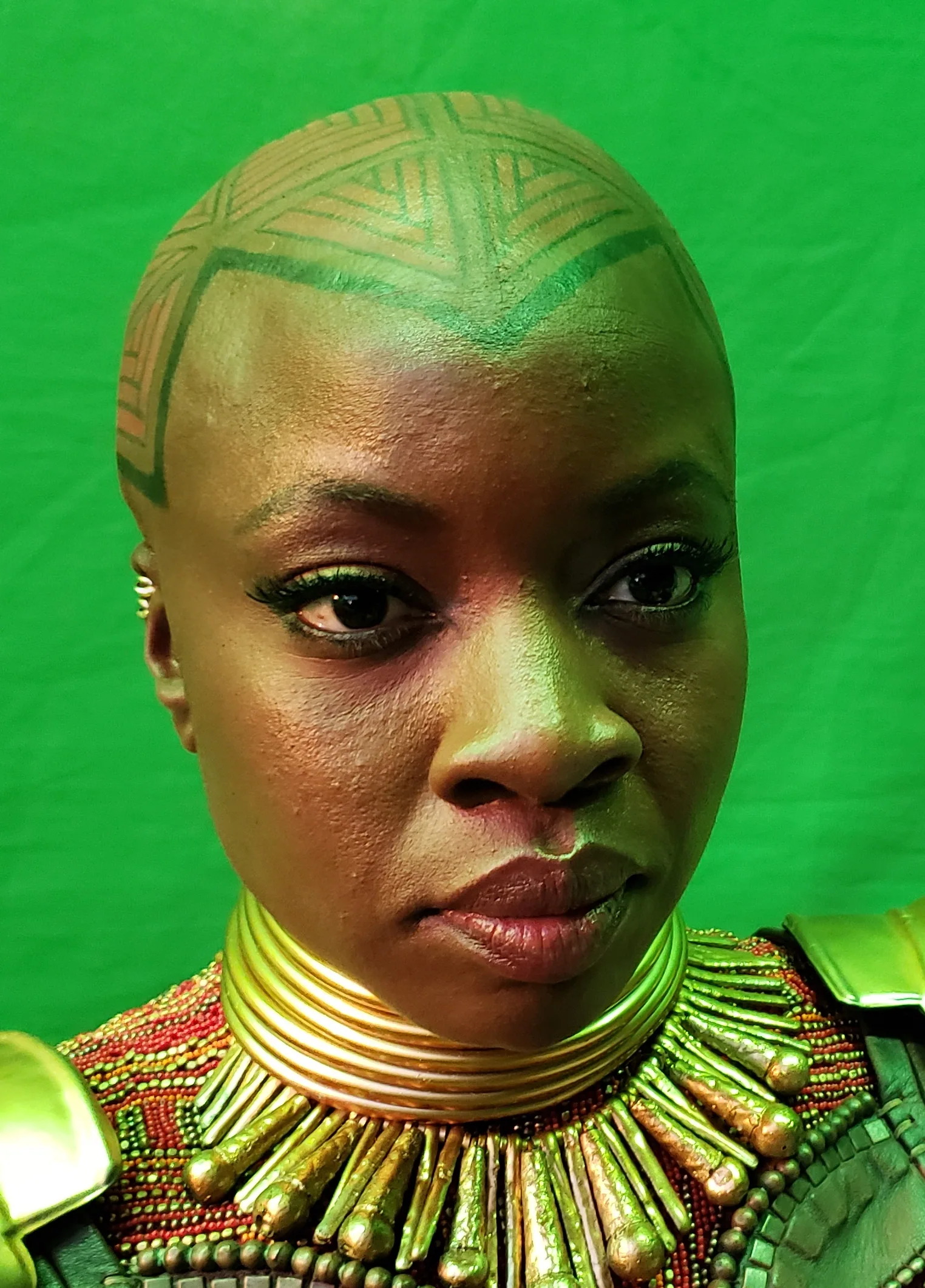 "OKOYE" Silicone Baldcap creation & application for Avengers Endgame