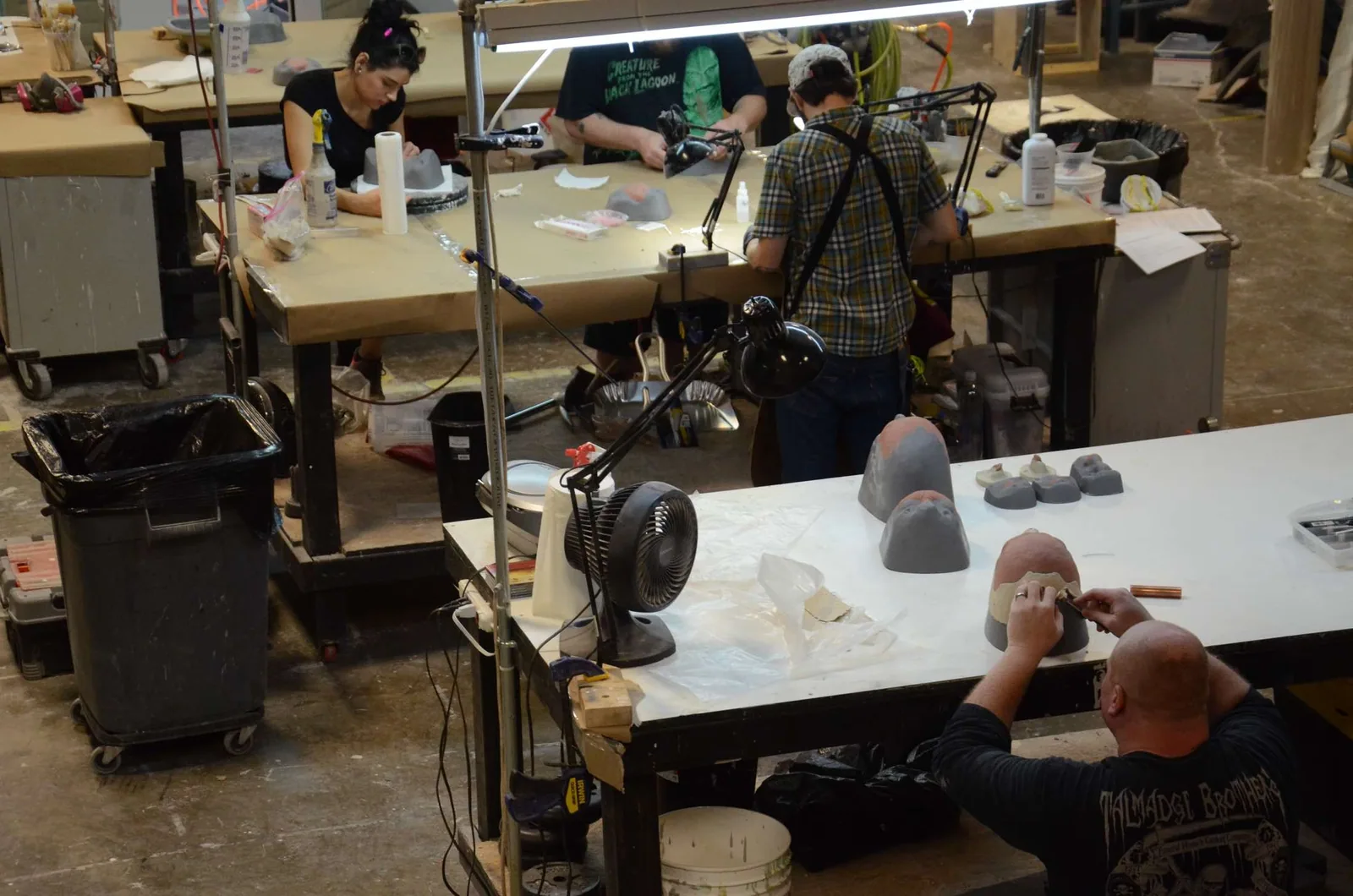 The Crew Prepping Prosthetic Molds for Uncle Drew