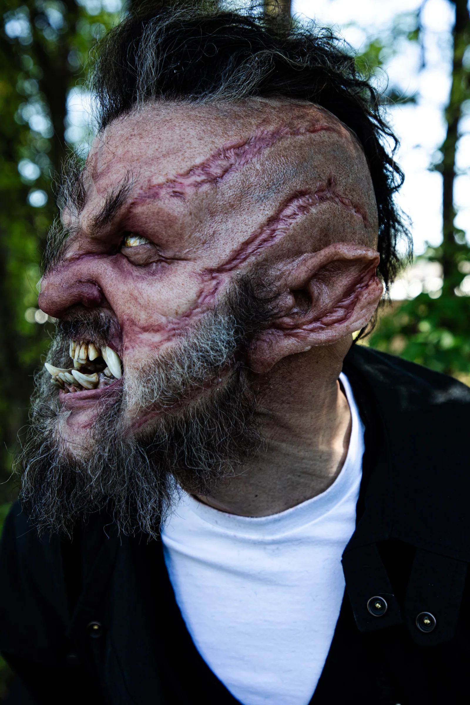 Facial Scarring Werewolf Makeup