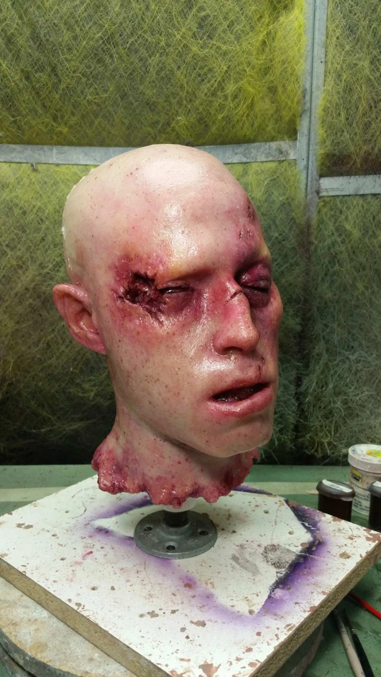 Severed Head in Progress from Live Magic Show